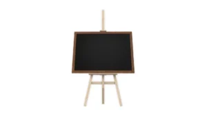 Kreidetafel mit Holzrahmen 100x80cm + Staffelei holz groß 145 cm Leinwand Ständer Staffeleien