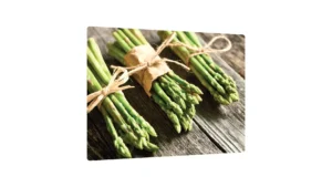 Glas Herdabdeckplatte Schneidebrett SPARGEL TABLETT GLASTABLETT 30x40 cm Multi-Platte Arbeitsplatte Herdschutz Deko für Küchen Gehärtetes