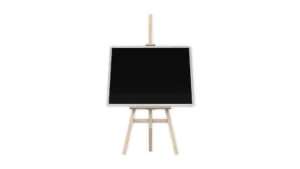 Schwarze magnetische Kreidetafel mit Alurahmen 90x60cm + Staffelei holz groß 145 cm Leinwand Ständer Staffeleien