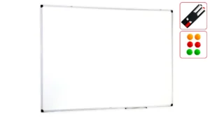 Magnetisches Whiteboard, trockenabwischbar, 180x120 cm mit Aluminiumrahmen + Zubehör