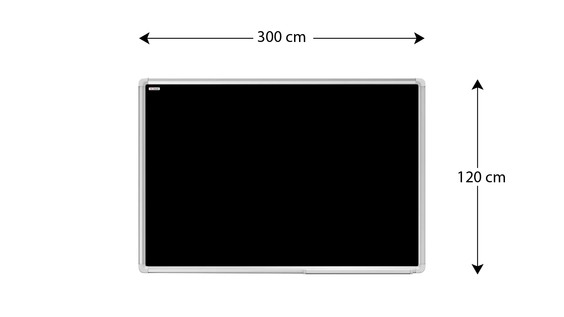 Schwarze magnetische Kreidetafel mit Alurahmen Premium EXPO 300x120cm – Bild 4