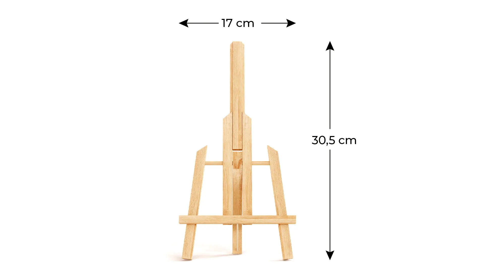 Mini-Staffelei aus Holz mit abnehmbarem Rahmen, 32,5 cm, Naturfarbe – Bild 4