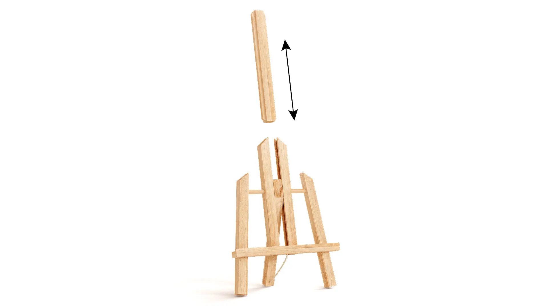 Mini-Staffelei aus Holz mit abnehmbarem Rahmen, 32,5 cm, Naturfarbe – Bild 5