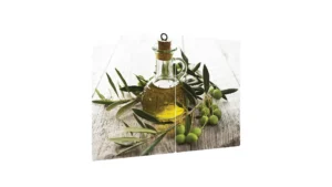 Glas Herdabdeckplatte Schneidebrett Olivenöl Olive Olivenbaum Olea Ölbaum Olivenduft Duft 2er Set Multi-Platte Arbeitsplatte Herdschutz Deko für Küchen Gehärtetes Glas, 2 Stück - 52x30cm