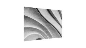 Glas Herdabdeckplatte Schneidebrett WELLEN GEOWELLEN WELLENFORM WELLENFÖRMIG STEIN 2er Set Multi-Platte Arbeitsplatte Herdschutz Deko für Küchen Gehärtetes Glas, 2 Stück - 52x30cm