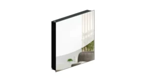 Schlüsselkasten Spiegel Magnetisch Glas Glasboard Magnettafel Memoboard - 30x30x4,7cm ,50 Haken, Neodym-Magnete Schlüsselschrank Schlüsselbox Silber Silver