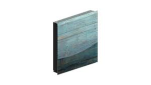 Schlüsselkasten Schlüsselbox BLAUES Brett Retro Vintage Holz Glas Glasboard Magnettafel Memoboard - 30x30x4,7cm,50 Haken, Neodym-Magnete Schlüsselschrank