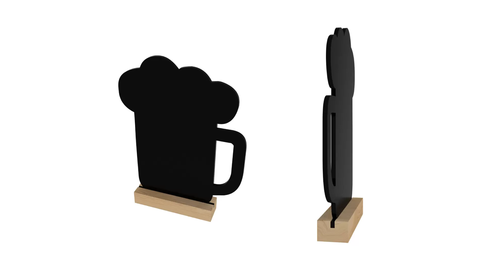 Doppelseitige BIER BIERFORM Kleine Tafeln 4 Stück Set mit Staffelei, Dekorativ Deko, Kreidetafel – Bild 5