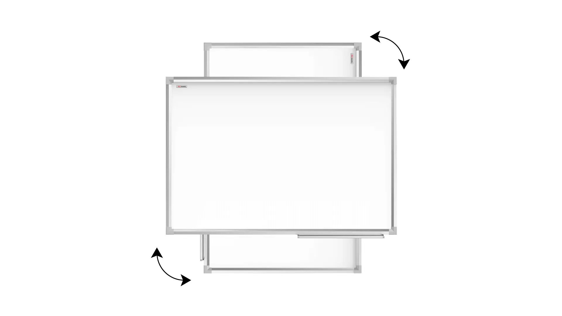 Magnetisches Whiteboard 180x90cm Magnettafel mit Aluminiumrahmen A7 + Stifteablage, Trocken Abwischbar – Bild 5