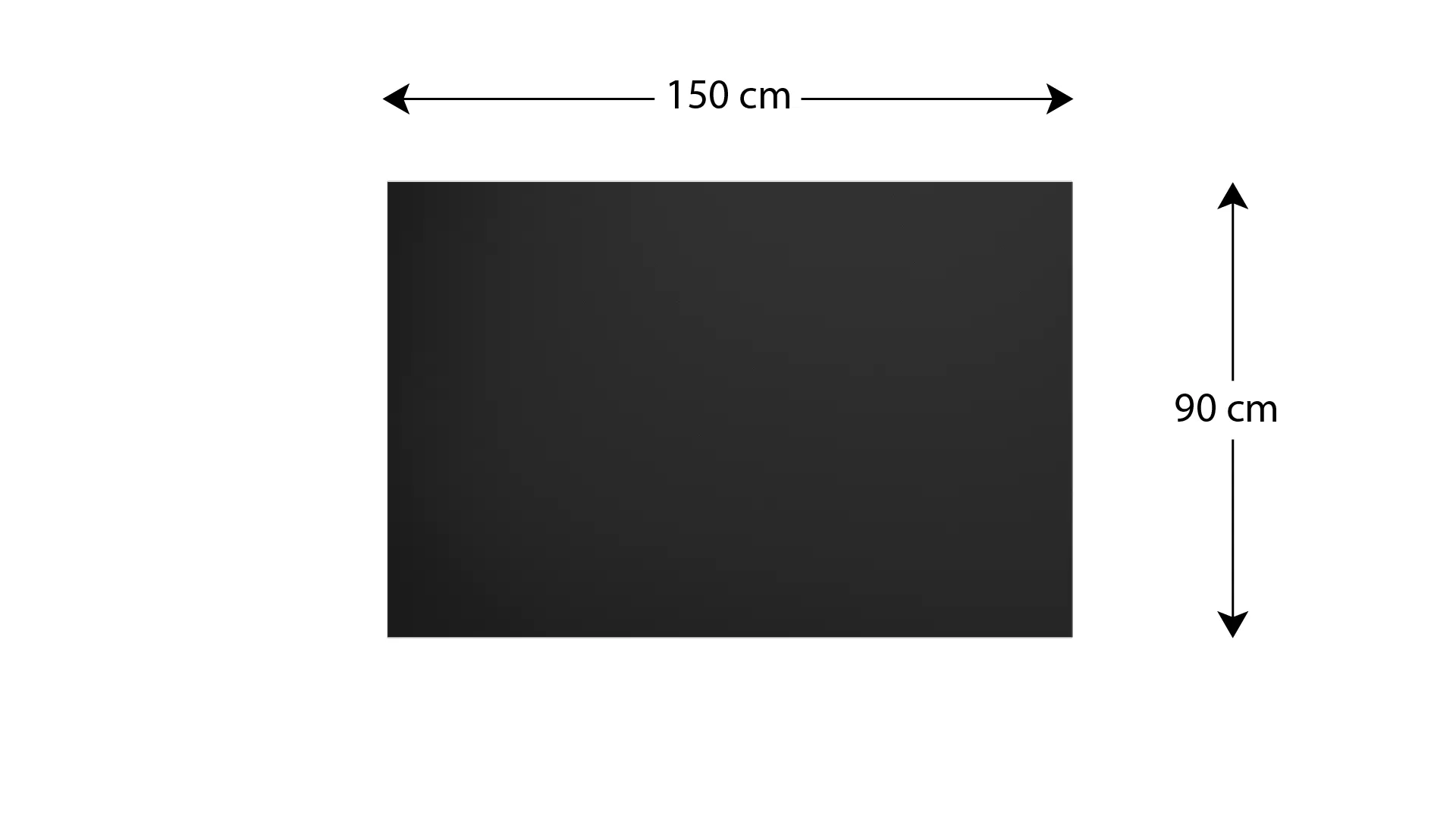 Metallische Magnettafel KREIDETAFEL SCHWARZ 150x90cm MetalBoards Memoboard für jede Art von Magneten Magnetpinnwand + 6 Tafelkreide, 10 Magnete und Schwamm – Bild 4