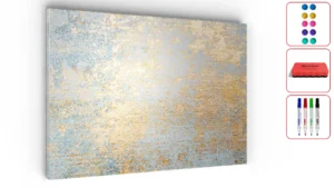 Metallische Magnettafel, MetalBoard, GOLDENER BETON, 60×40 cm + GRATIS Zubehörset