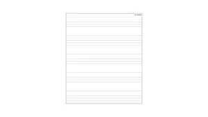 Selbstklebende Folie, Magnetauflage, Magnetisch, Trocken abwischbar 80x95 cm - Fünf Zeilen