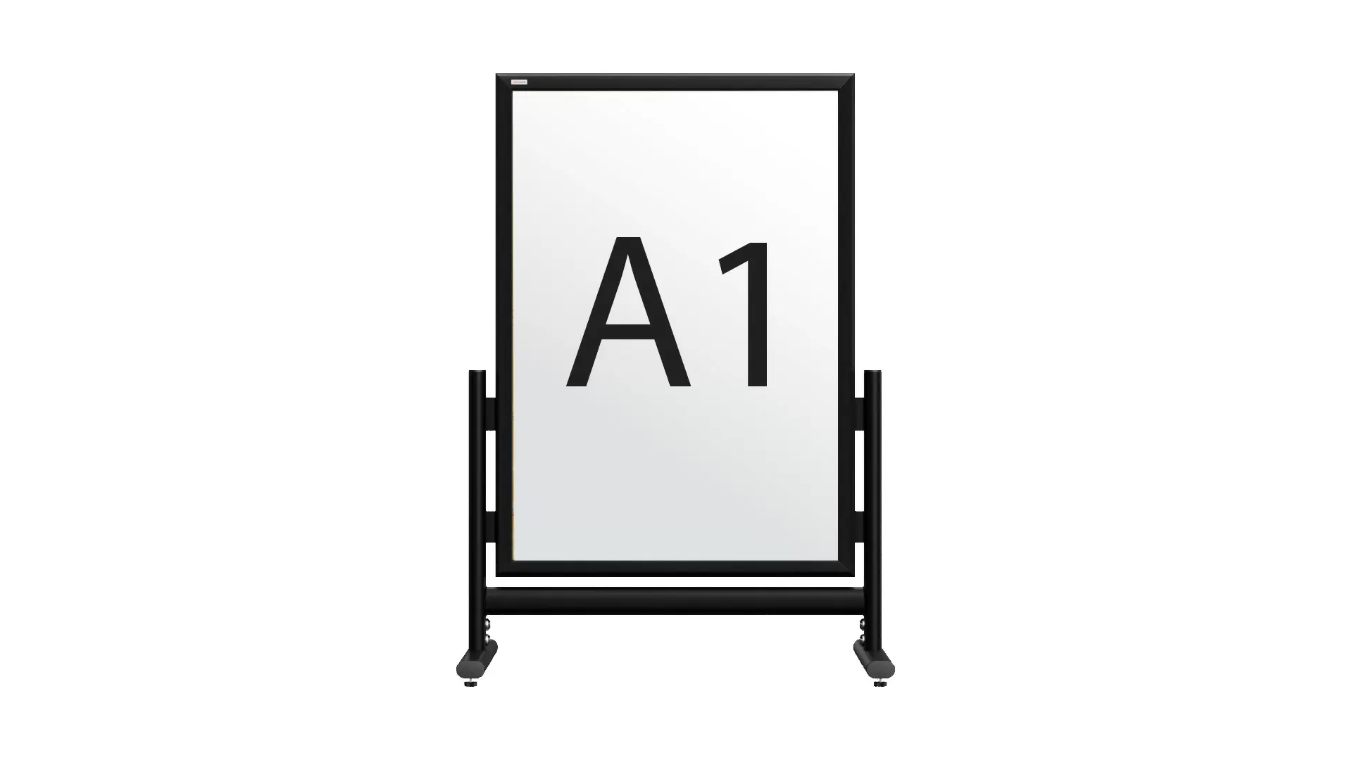 Werbeständer, Größe: A1, doppelseitig in einem schwarzen Aluminiumrahmen, abschließbar – Bild 4
