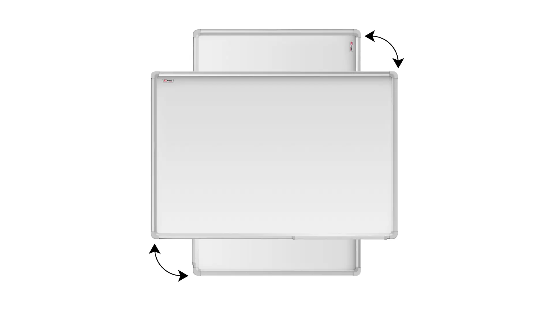 Projektionswand und magnetische Schreibtafel P4 emailliert – 200x120 cm – Bild 5