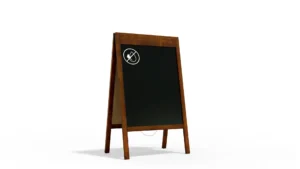 Kundenstopper - lackierter Holzrahmen 100x60cm Breiter oberer Rahmen mit Platz für Druck