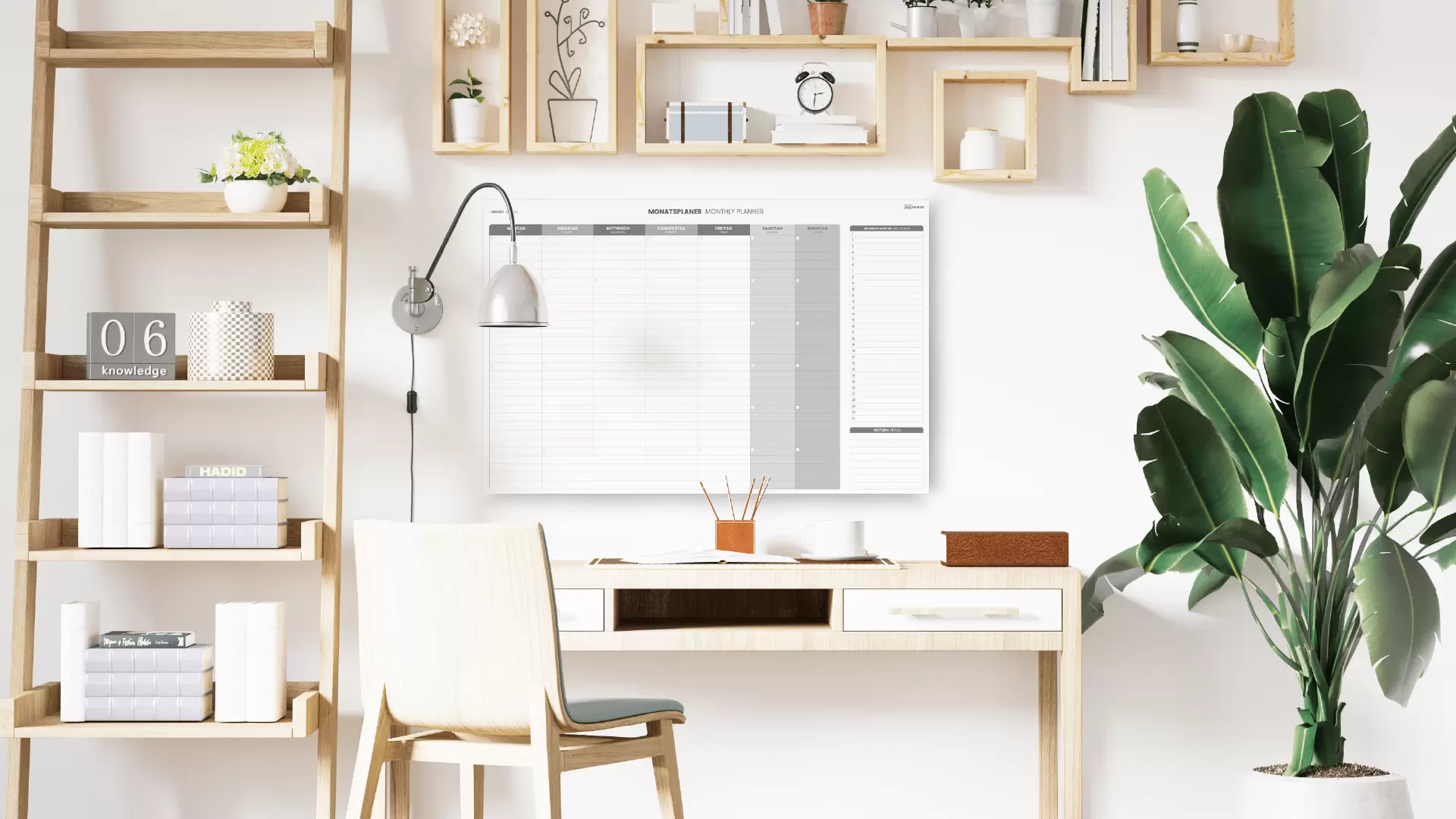Magnetischer Monatsplaner 90x60cm für Monatsplanungen, einfach zu beschreiben Wochenplaner Wandkalender Memoboard Magnettafel auf Deutsch + 4 Marker, 10 Magnete und Schwamm im Lieferumfang – Bild 2