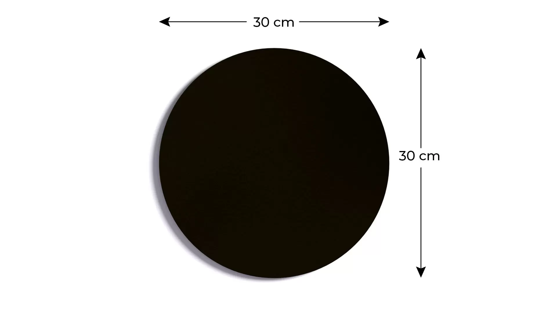 Runde schwarze Magnettafel, RUND, Durchmesser 30 cm – rahmenlose Magnettafel – Bild 6
