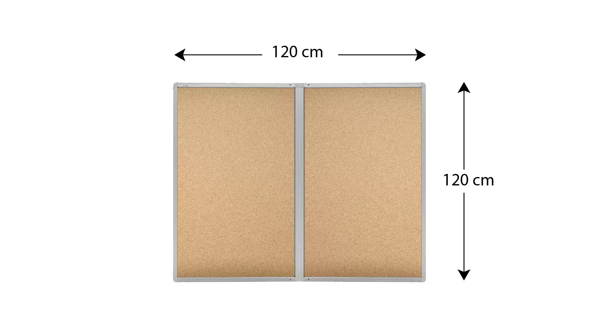 Kork-Schaukasten 120x120cm mit Aluminiumrahmen – Bild 4