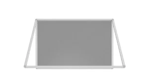 Filz-Schaukasten Grau 90x60 cm mit Aluminiumrahmen