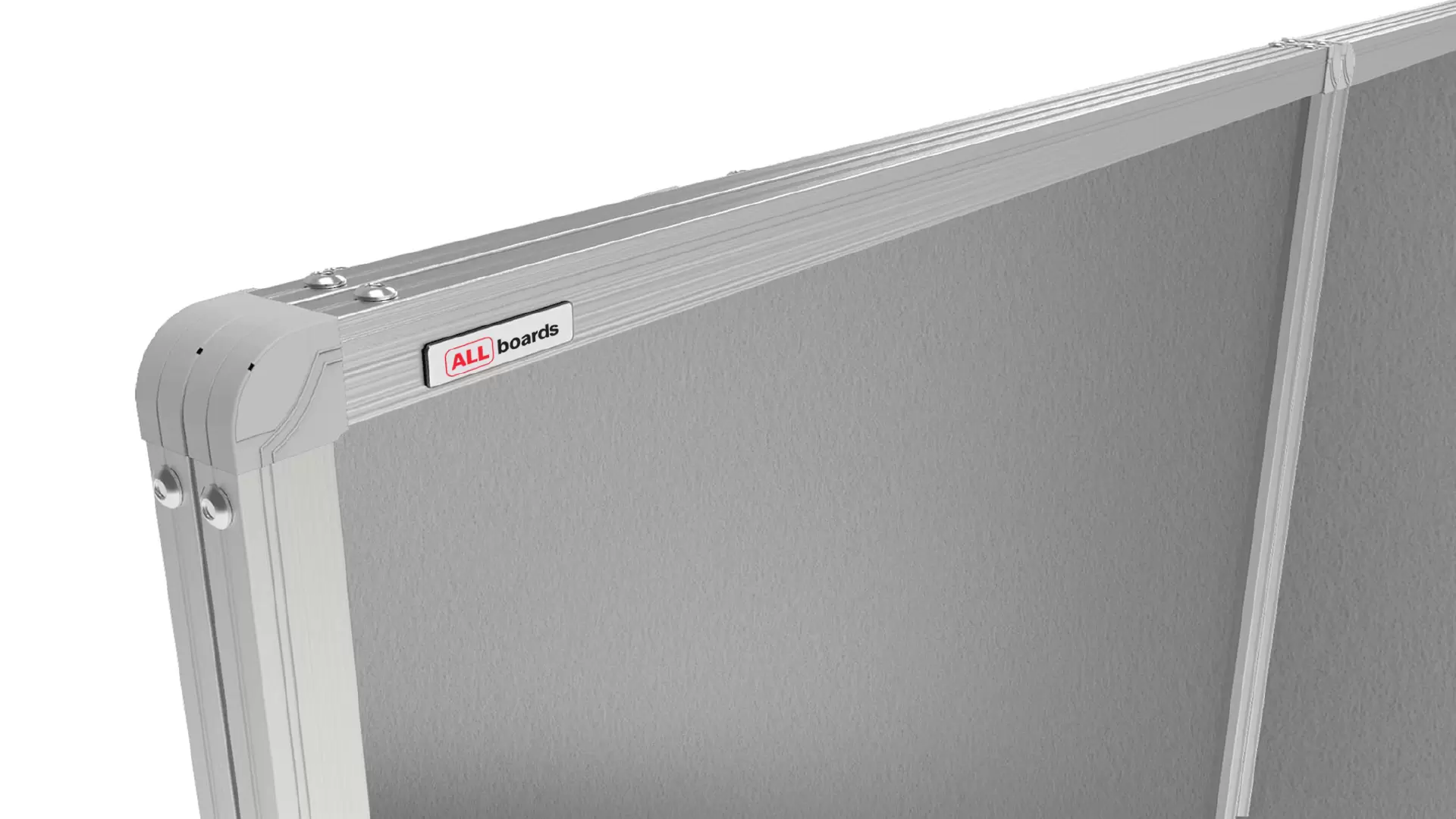 ALLboards Filz-Schaukasten Grau mit Aluminiumrahmen 120x90cm, Filz-Kasten Filz-Informationstafel Filz Kunststoffscheibe – Bild 7