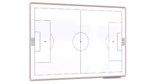 Taktiktafel FUSSBALL, 150x100 cm, weiße magnetische Trainingstafel