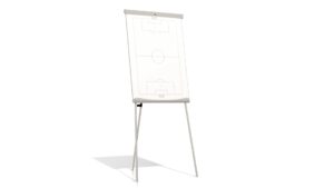 Taktische Flipchart-Tafel FUSSBALL 100x70 cm magnetische Trainingstafel, weiß
