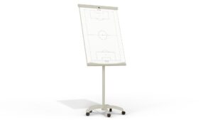Taktische Flipchart-Tafel FUSSBALL 100x70 cm mobile magnetische Trainingstafel, weiß - CLASSIC