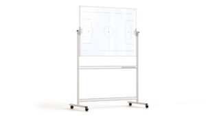Taktische Tafel FUSSBALL, mobil, doppelseitig, drehbar, trocken abwischbar, magnetisch, 120x90 cm