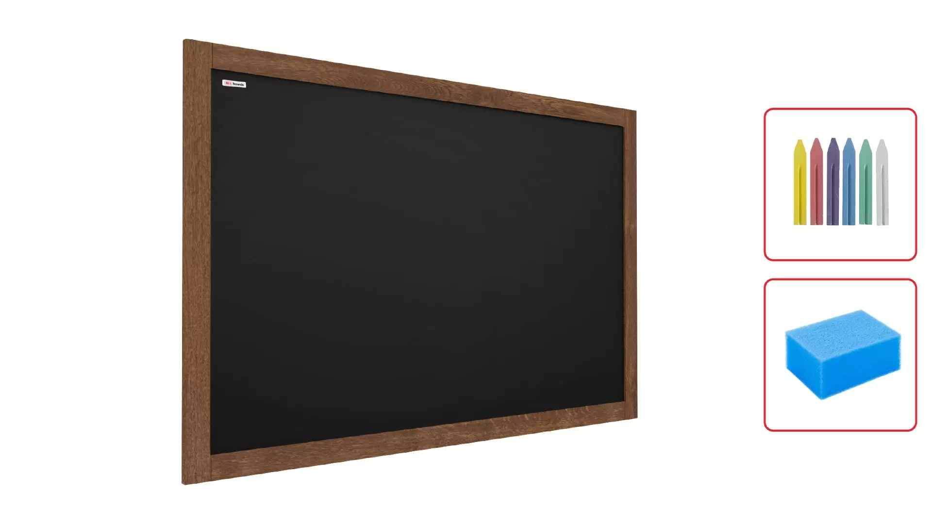 Kreidetafel mit Holzrahmen 120x90cm+ Zubehör