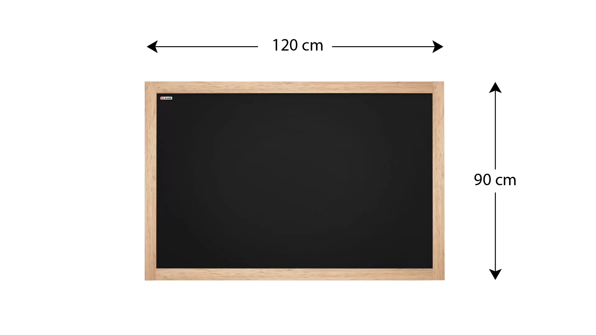 Kreidetafel mit naturlackierten Holzrahmen 120x90cm – Bild 4