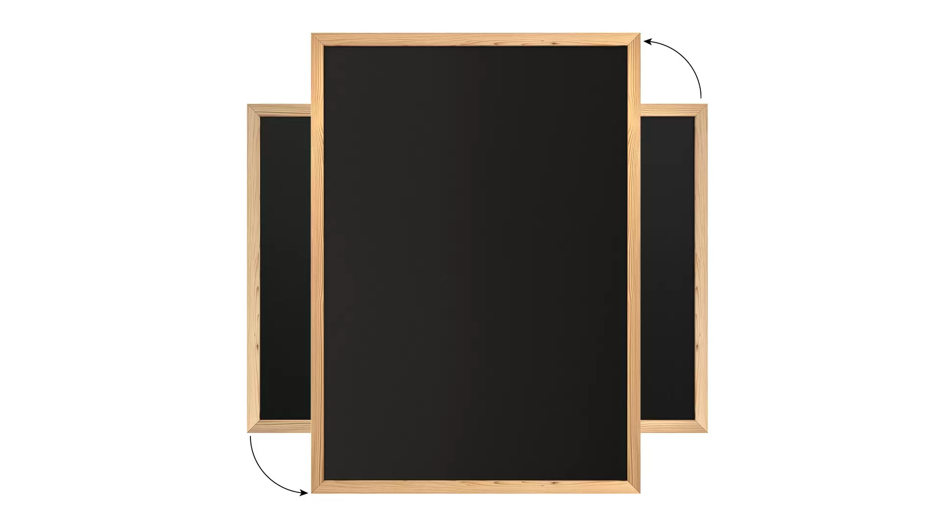 Schwarze Kreidetafel 70x50 cm, ECO-Holzrahmen – Bild 6