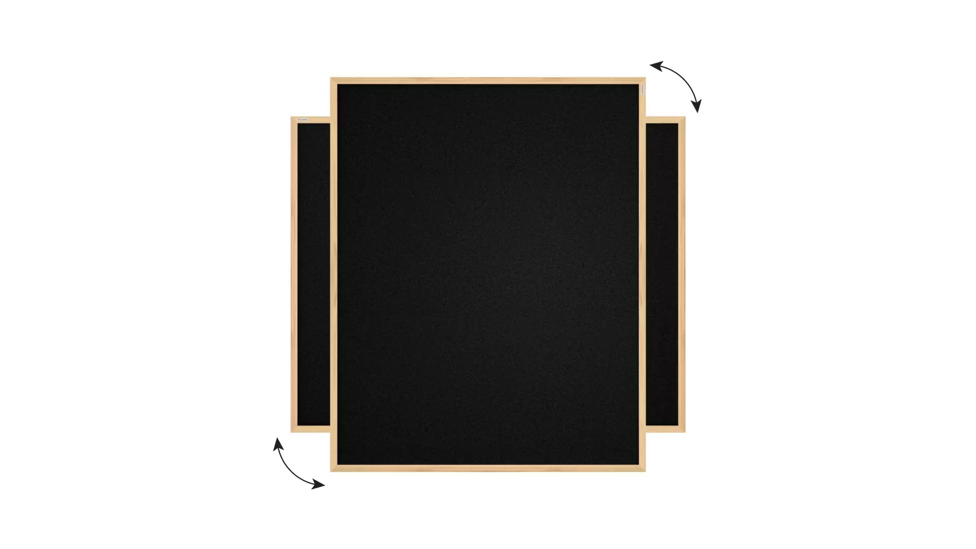 Schwarz Pinnwand mit Holz Rahmen 100x80cm Korktafel Korkwand Pinnwand Kork Schwarz Oberfläche – Bild 5