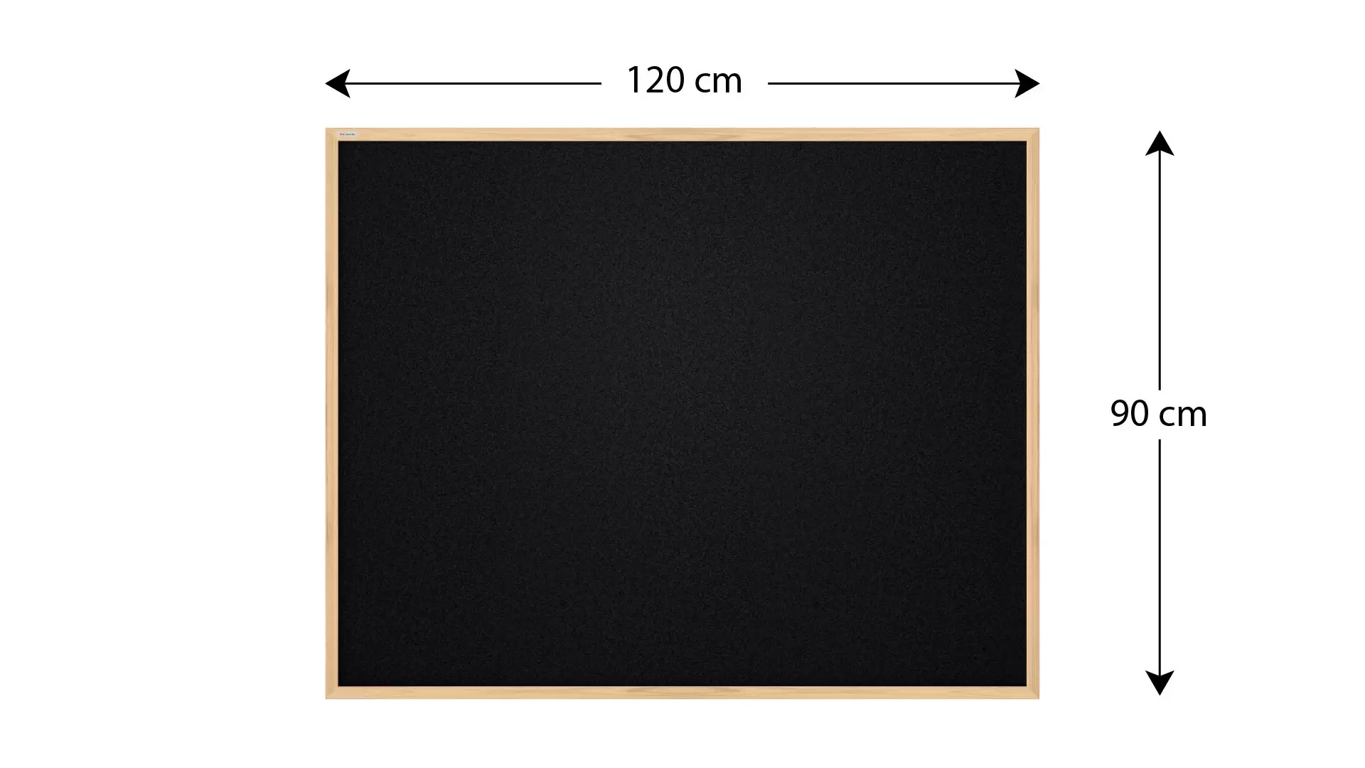 Schwarz Pinnwand mit Holz Rahmen 120x90cm Korktafel Korkwand Pinnwand Kork Schwarz Oberfläche – Bild 4