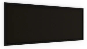 Pinnwand, Korktafel in Schwarz, 100x40 cm, Holzrahmen - Schwarz lackiert