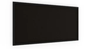 Pinnwand, Korktafel in Schwarz, 80x40 cm, Holzrahmen - Schwarz lackiert