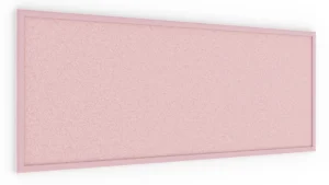 Pinnwand, Korktafel in Pink, 100x40 cm, Holzrahmen - Pink lackiert