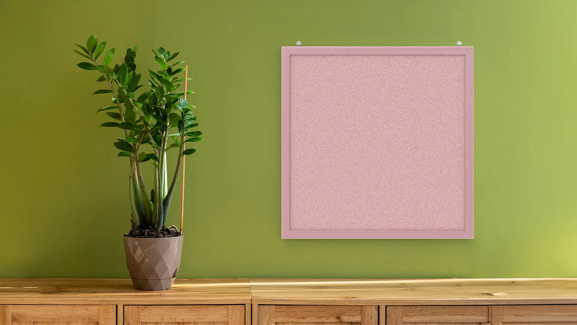 Pinnwand, Korktafel in Pink, 40x40 cm, Holzrahmen - Pink lackiert – Bild 2