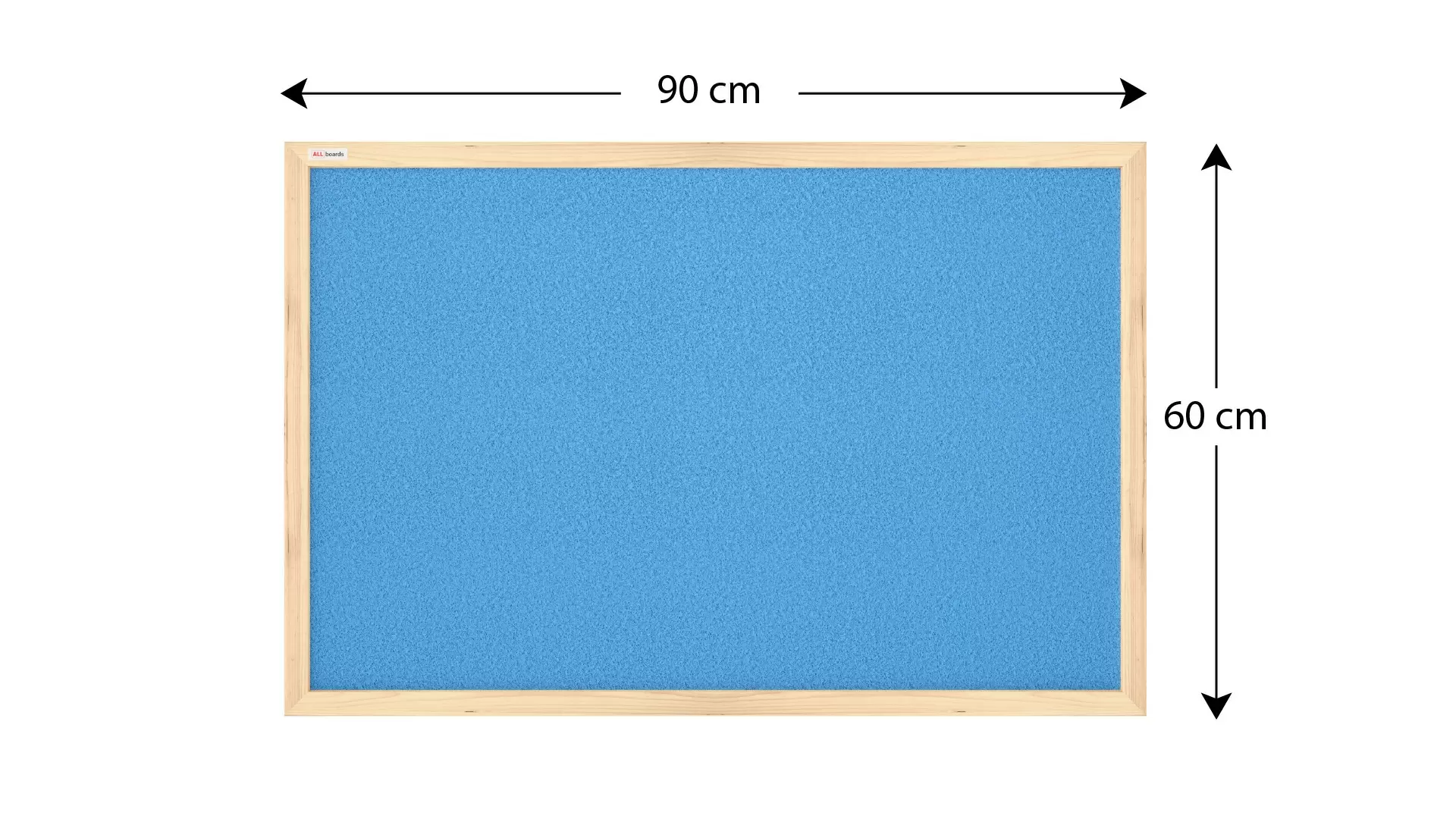 Pastellblaue Pinnwand mit Holzrahmen 90x60cm Pastellblau Korktafel – Bild 4