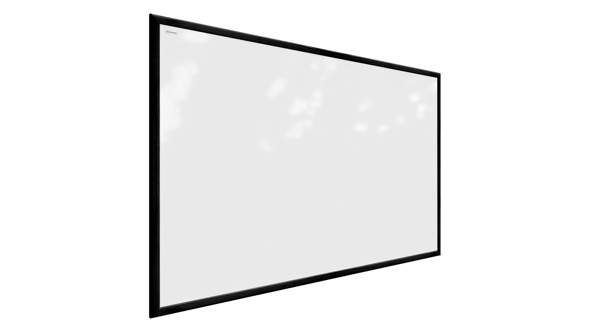Magnetisches Whiteboard mit schwarzen Holzrahmen 90x60cm