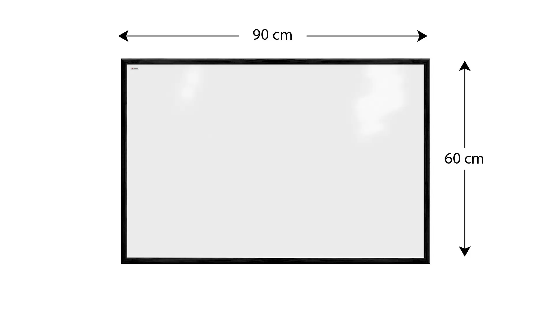 Magnetisches Whiteboard mit schwarzen Holzrahmen 90x60cm – Bild 4