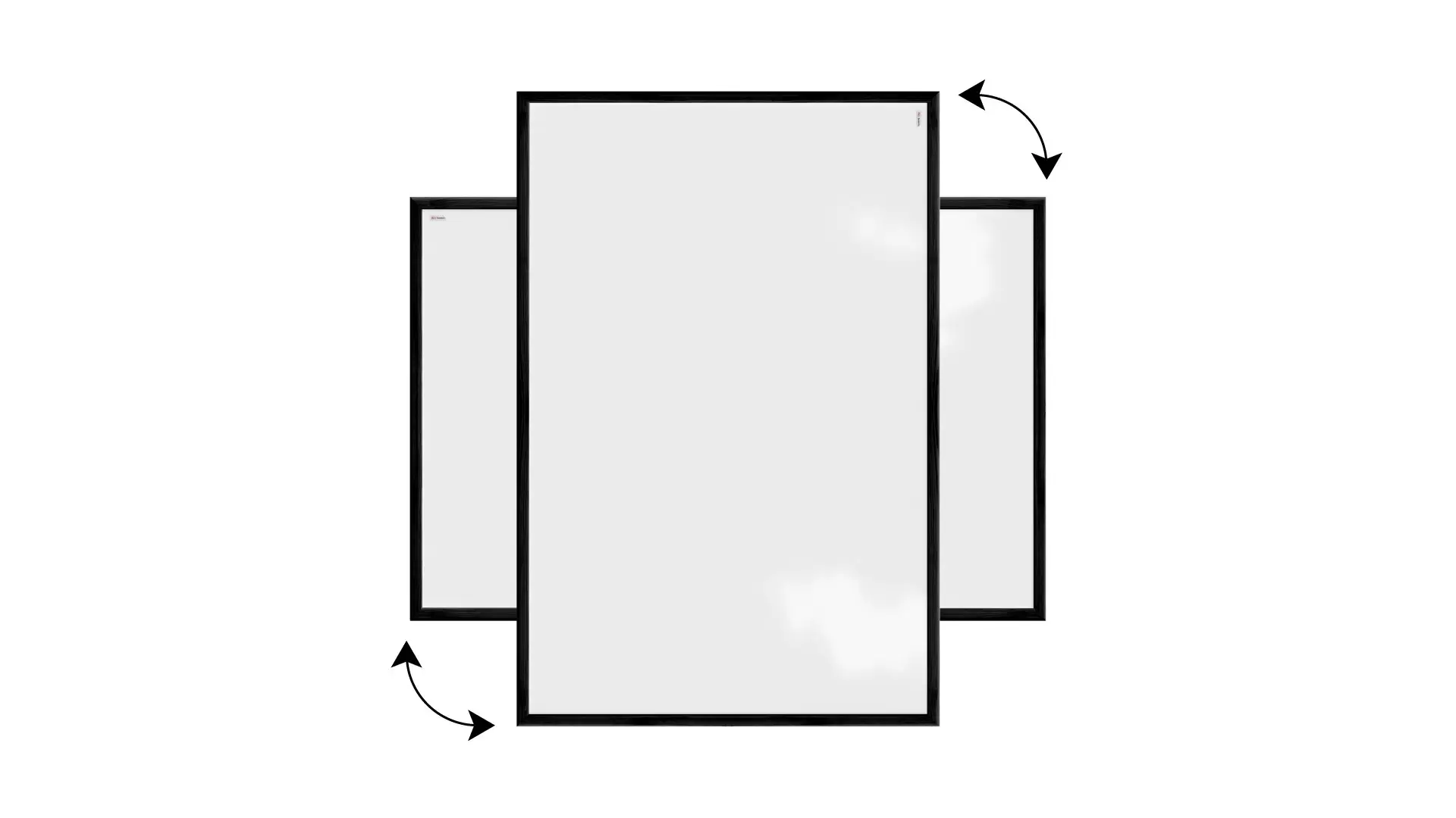 Magnetisches Whiteboard mit schwarzen Holzrahmen 90x60cm – Bild 5