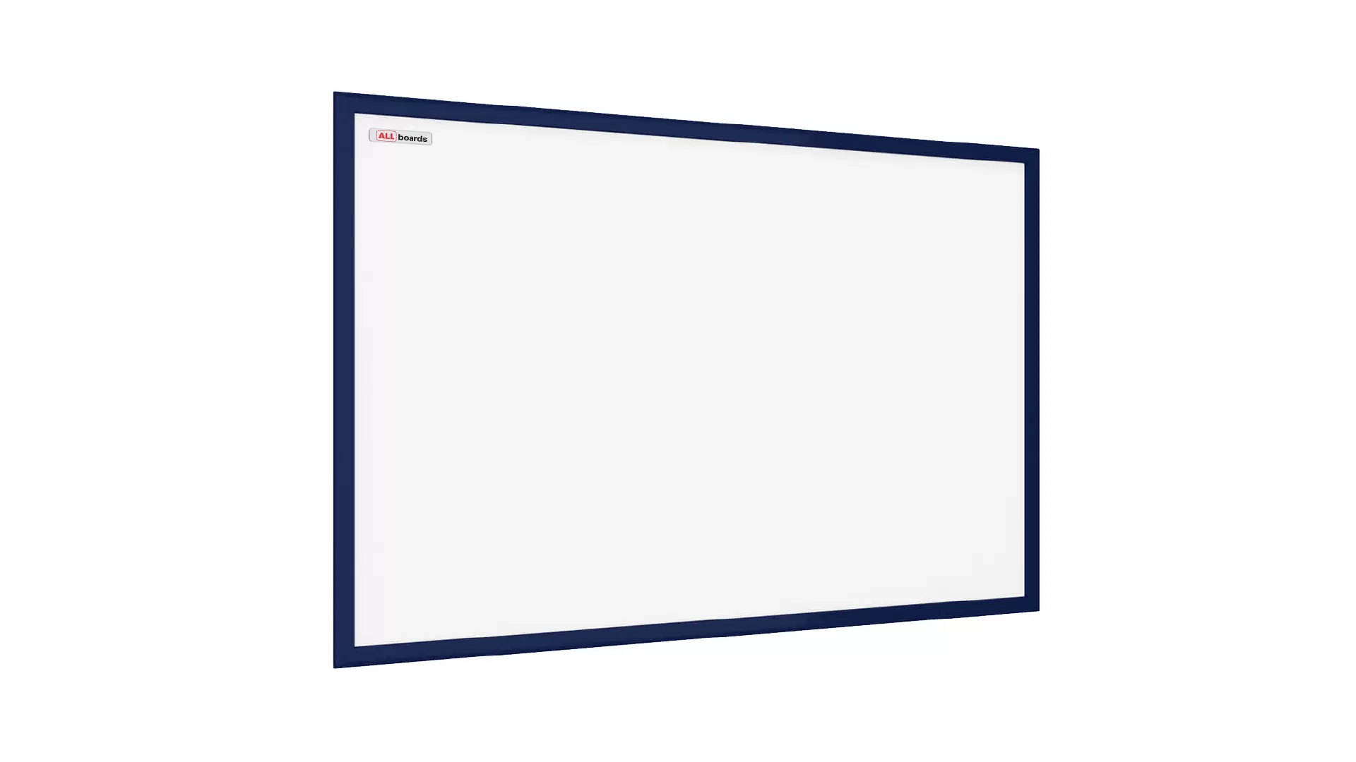 Magnetisches Whiteboard mit marineblauem Naturholzrahmen 120x90cm