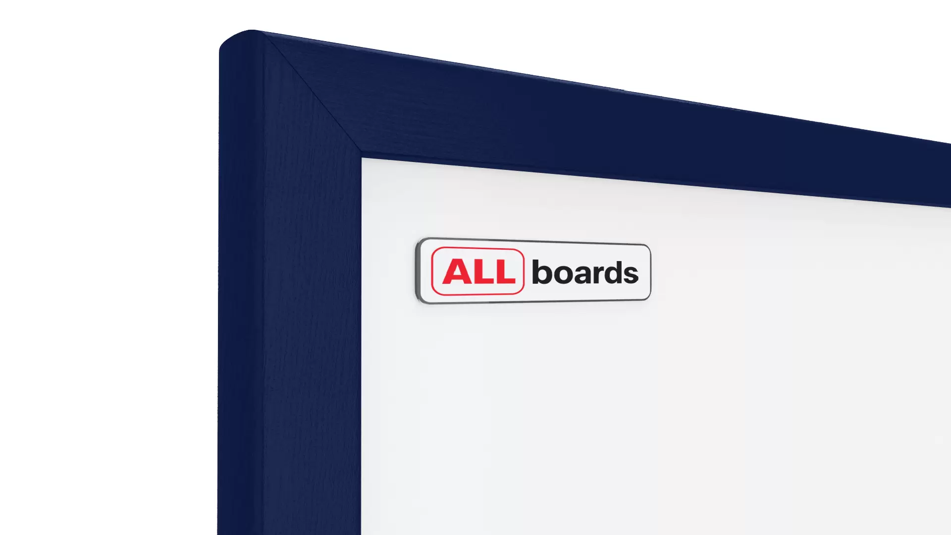 Magnetisches Whiteboard mit marineblauem Naturholzrahmen 120x90cm – Bild 5