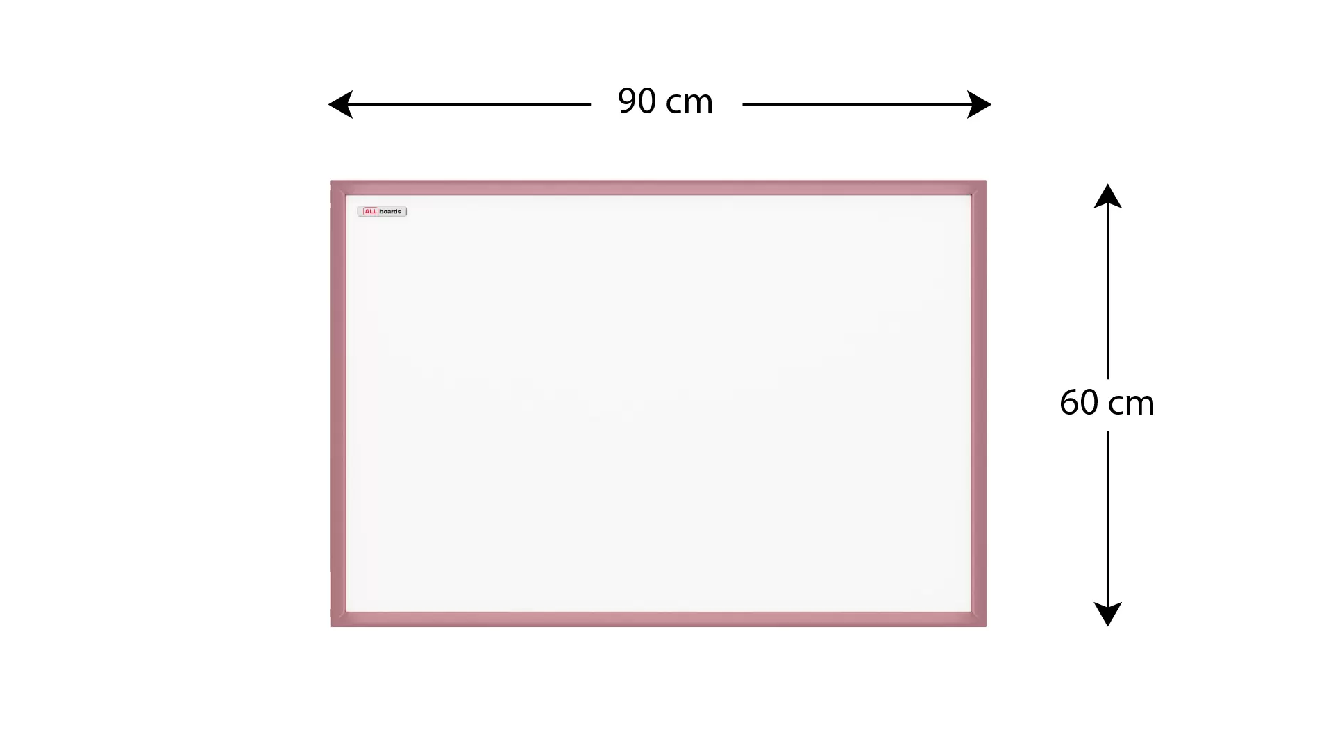Magnetisches Whiteboard mit rosafarbenem Holzrahmen 90x60cm – Bild 4