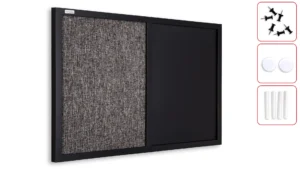 KOMBI-Tafel magnetische Kreidetafel und Filz 60x40 cm, schwarz lackierter Holzrahmen