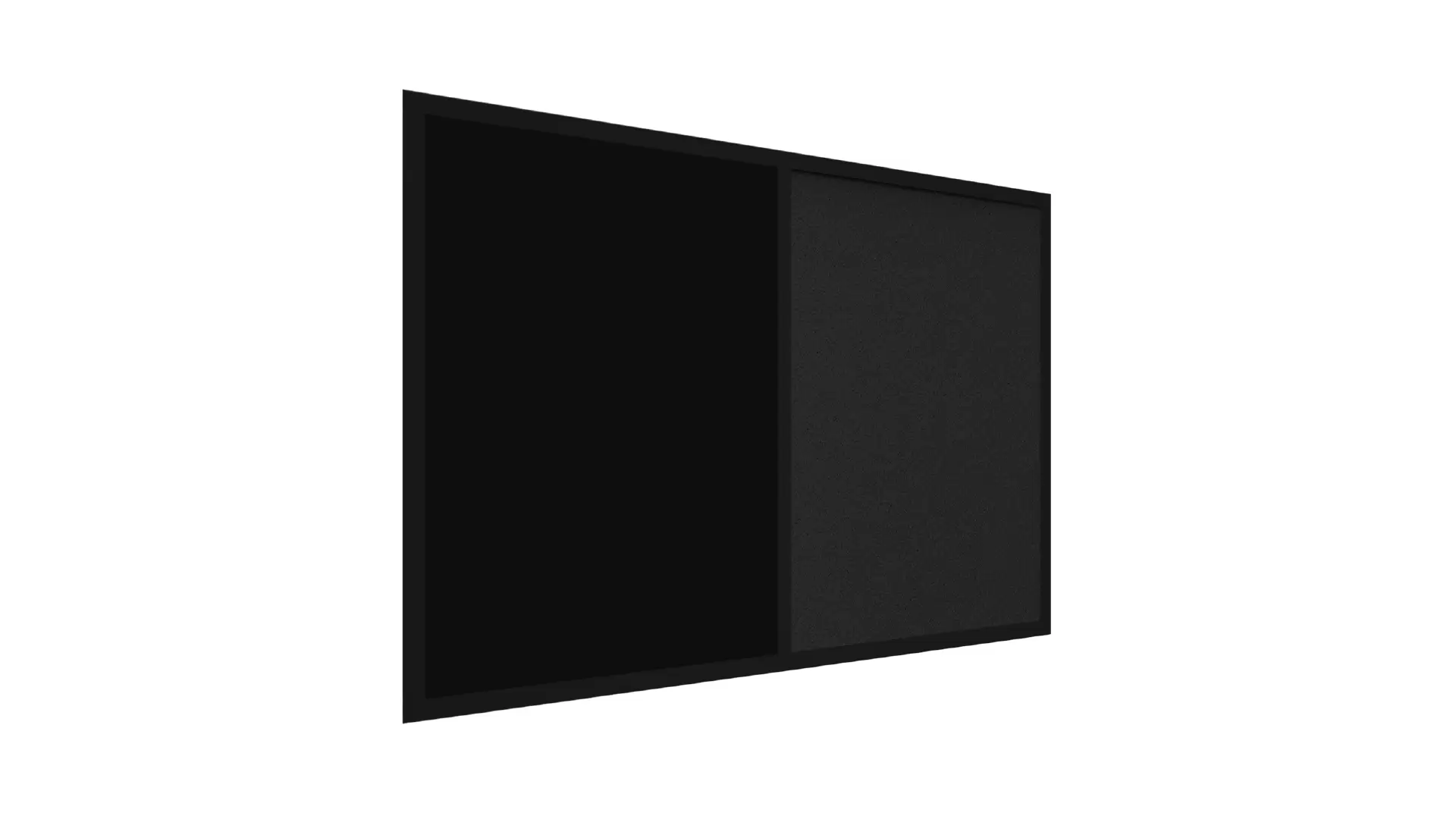 Kombitafel Kork/schwarz magnetisch 60x40 Holzrahmen schwarz lackiert
