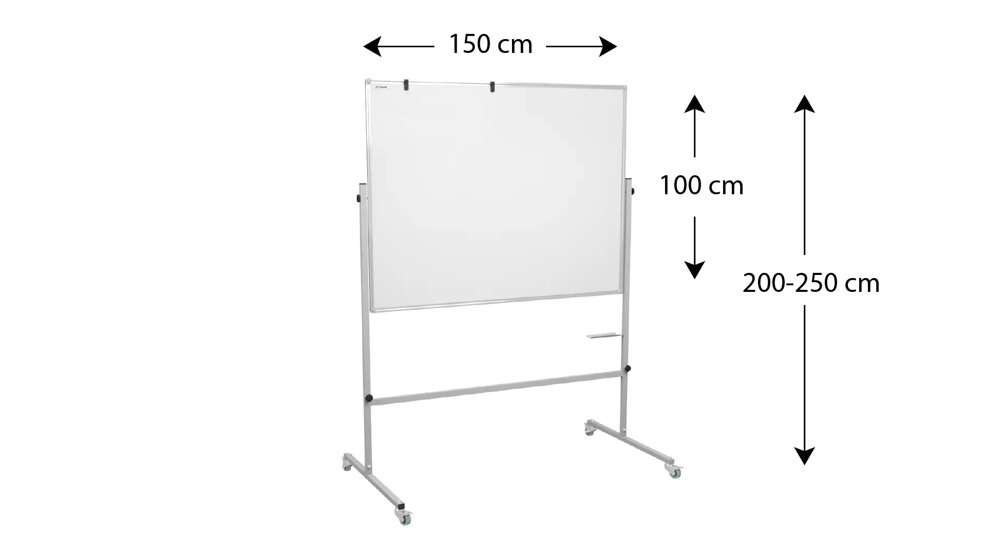 Mobile, beidseitig drehbare, trocken abwischbare Magnettafel 150x100 cm INDUSTRIAL – Bild 4