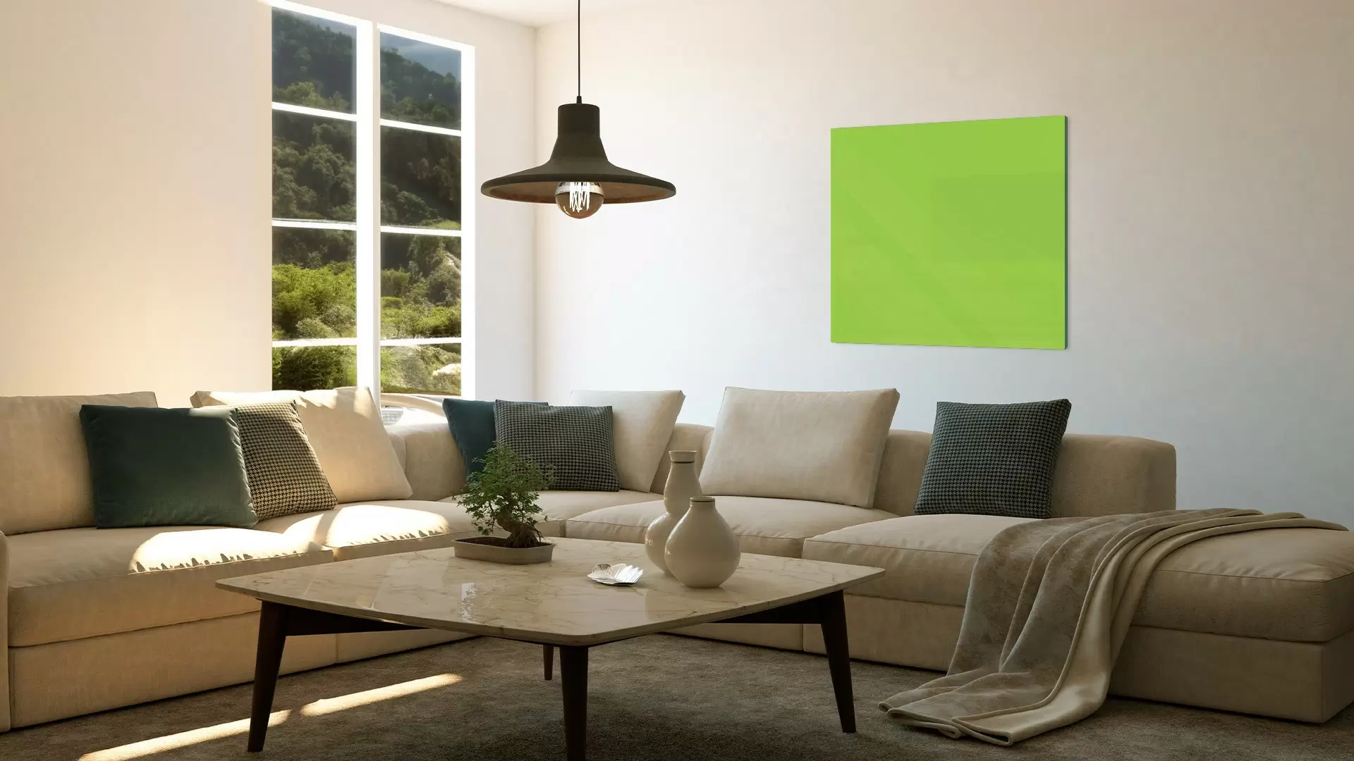 Glas magnettafel Mean green 45x45cm - rahmenloses Glasboard, gehärtetes Glas zur Verwendung mit Neodym-Magneten – Bild 4