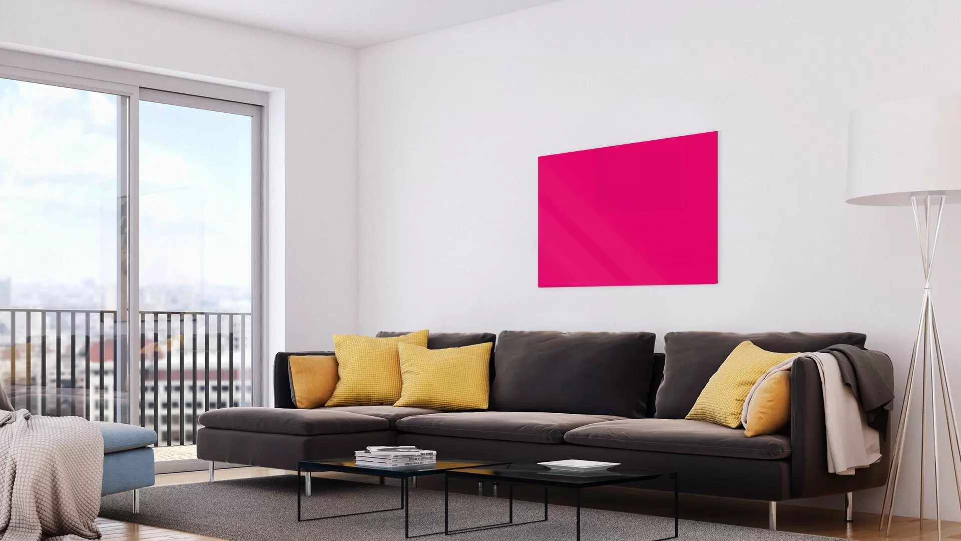 Glas magnettafel Magenta madness 90x60cm - rahmenloses Glasboard, gehärtetes Glas zur Verwendung mit Neodym-Magneten – Bild 4