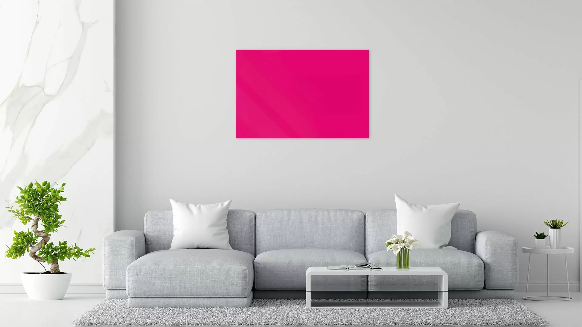 Glas magnettafel Magenta madness 90x60cm - rahmenloses Glasboard, gehärtetes Glas zur Verwendung mit Neodym-Magneten – Bild 3